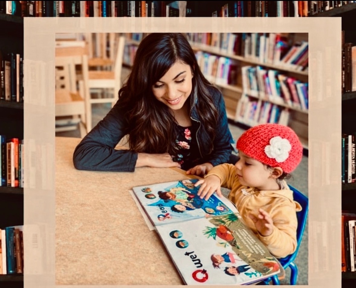 Sweety reading with a child